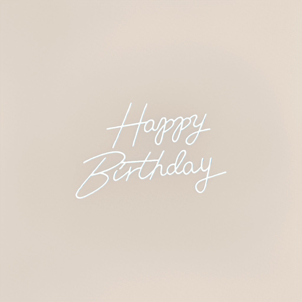 Неоновая вывеска Happy Birthday, синяя оптом из Китая — фотография поставщика