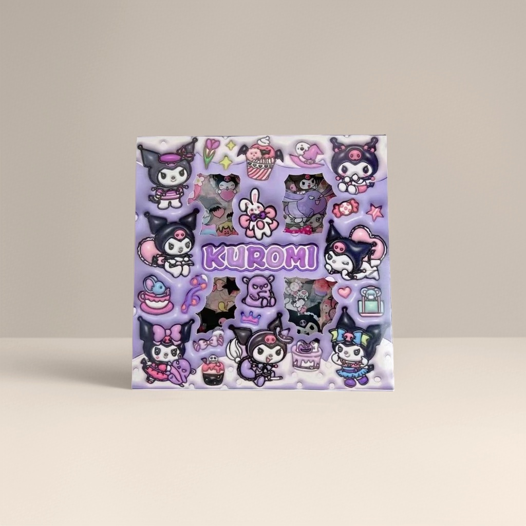 Коробка с наклейками Kuromi оптом из Китая — фотография поставщика