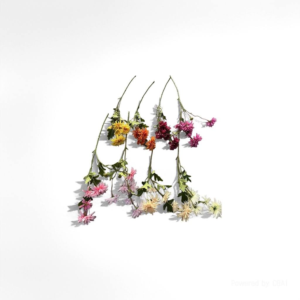 Ветка искусственной хризантемы декоративная оптом из Китая — фотография поставщика