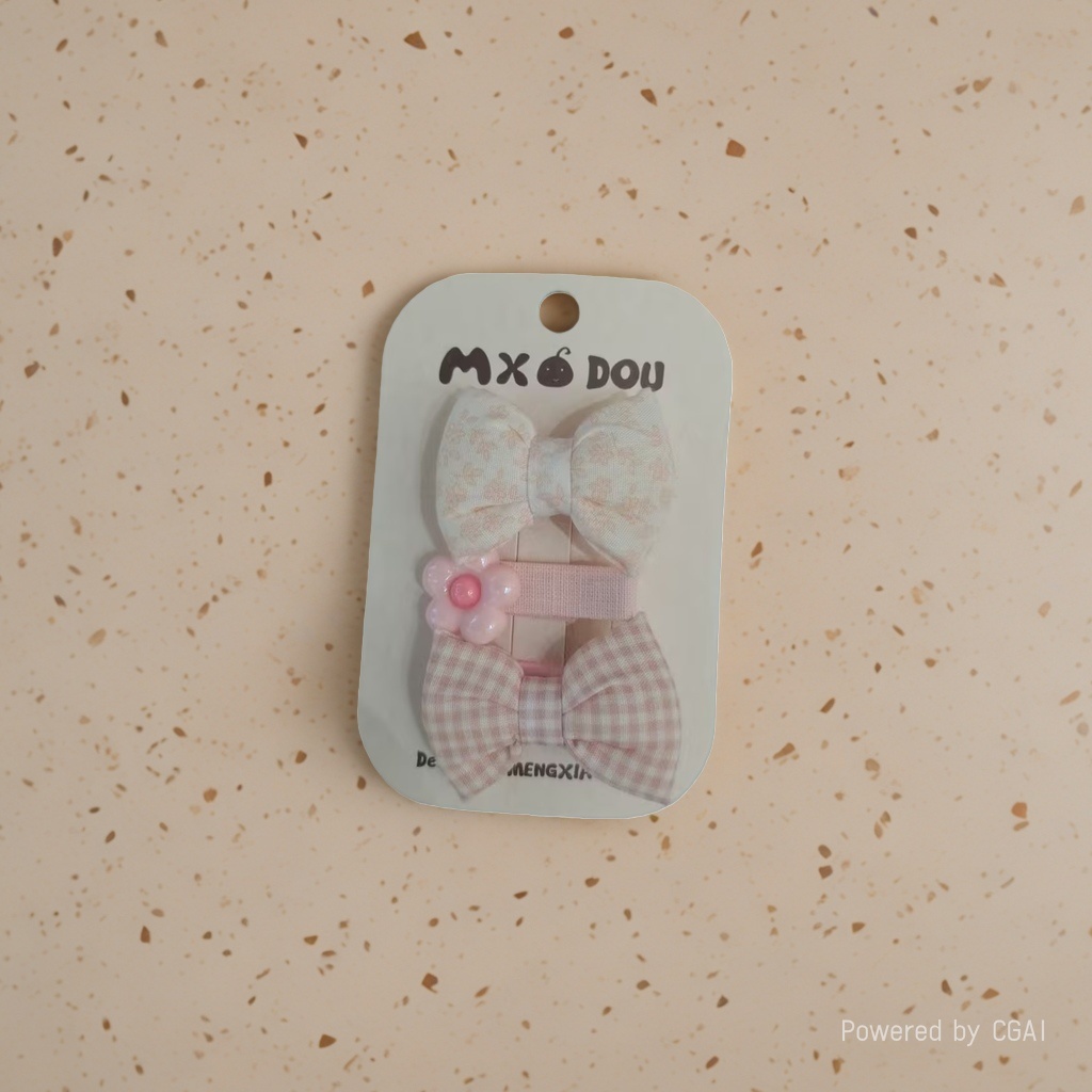 Набор заколок с розовыми бантами оптом из Китая — фотография поставщика