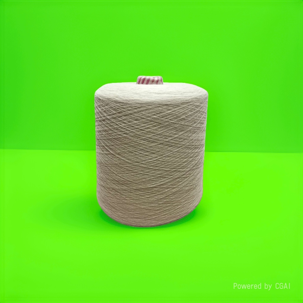 Пряжа хлопок-лён бежевая, 100 г оптом из Китая — фотография поставщика