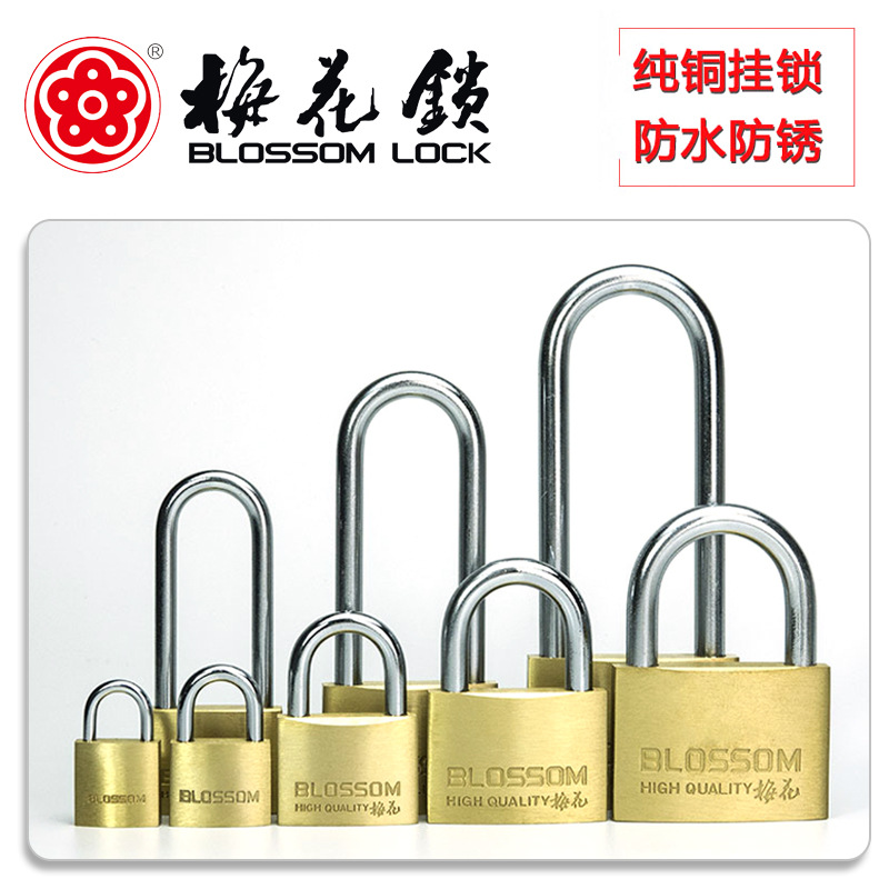 Замок навесной латунный с удлинённой дужкой оптом из Китая — фотография поставщика