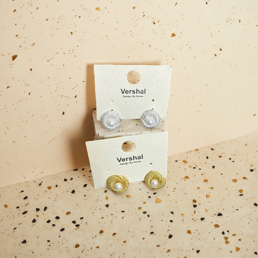 Серьги-гвоздики с жемчугом Vershal, 2 пары оптом из Китая — фотография поставщика