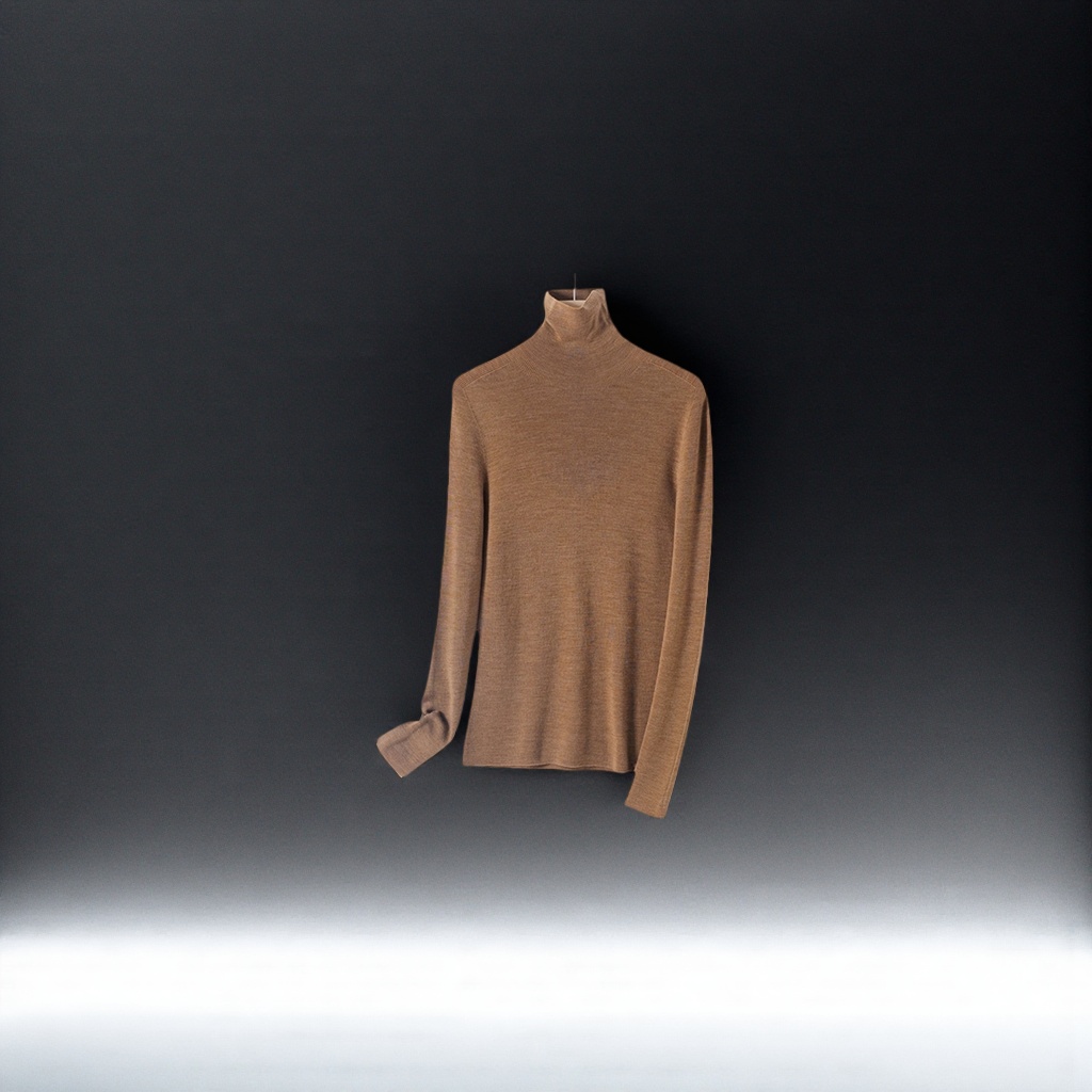 Водолазка женская вязаная, коричневая оптом из Китая — фотография поставщика