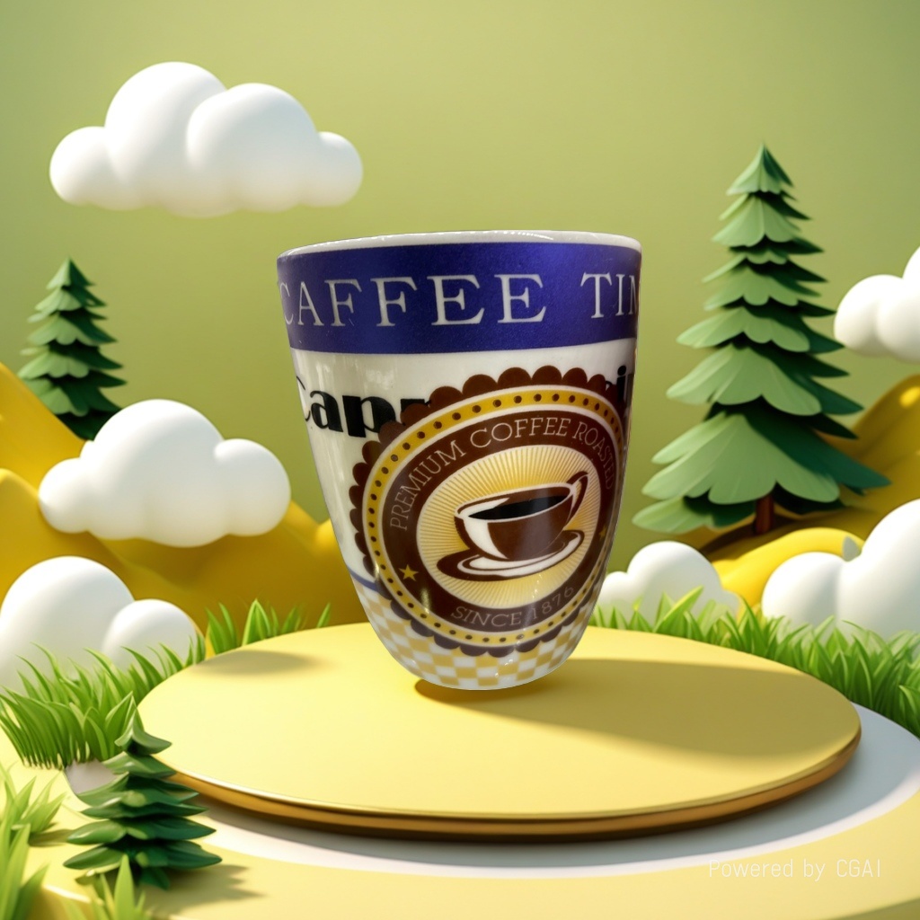 Чашка кофейная керамическая с рельефом оптом из Китая — фотография поставщика