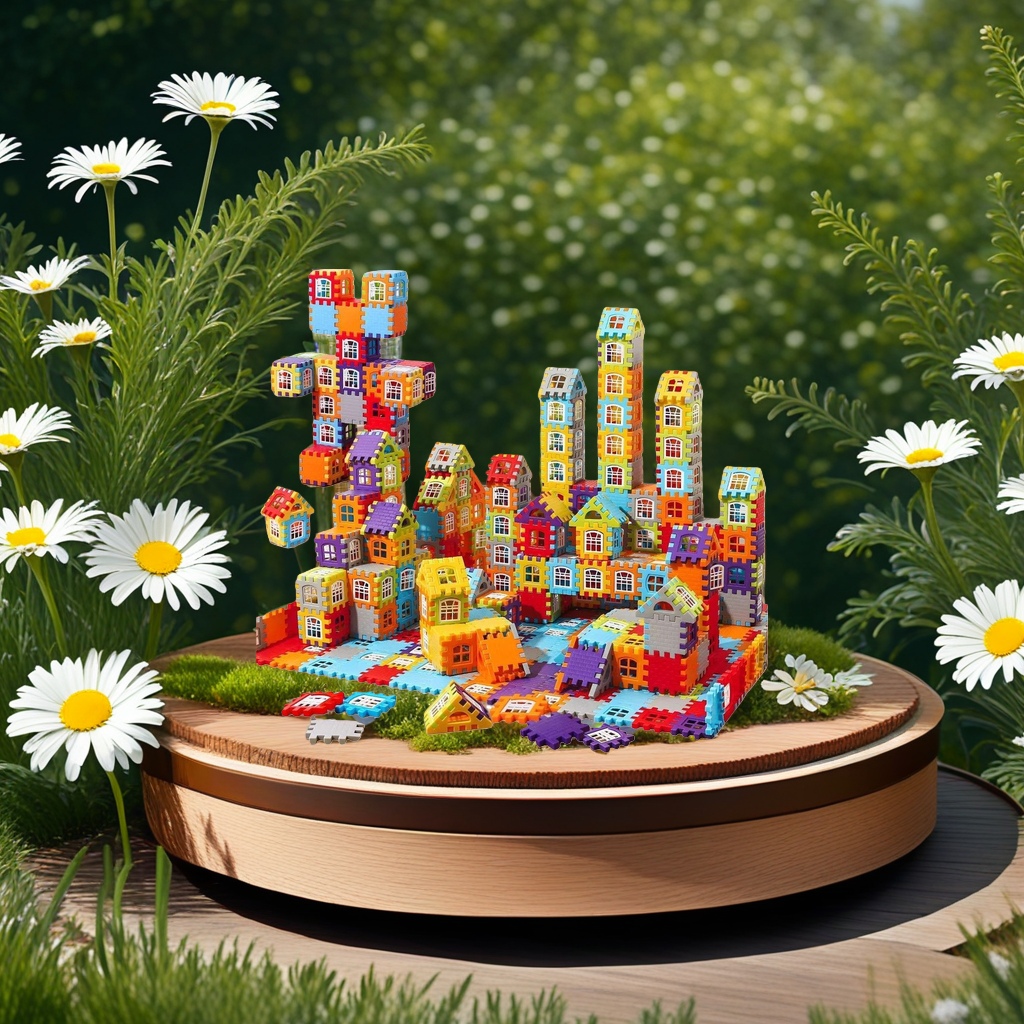 Конструктор «Домик» разноцветный — фотография поставщика