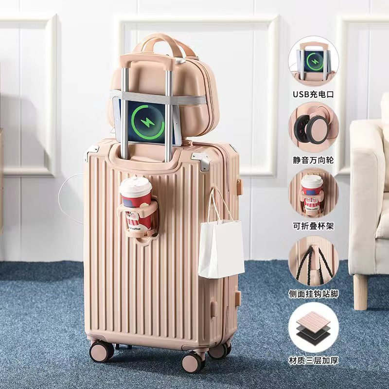 Чемодан с USB-разъёмом и защитой углов оптом из Китая — фотография поставщика