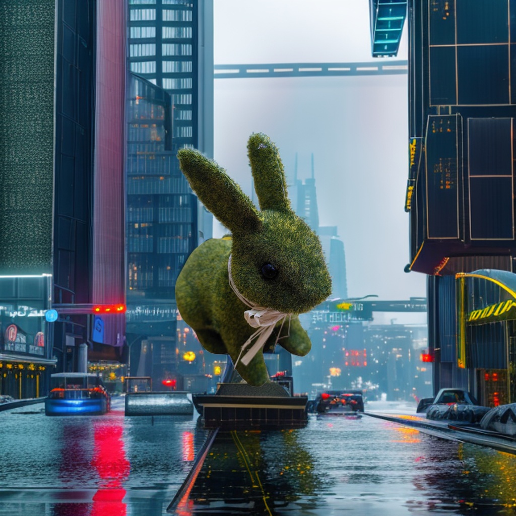 Фигурка «Кролик» из мха оптом из Китая — фотография поставщика