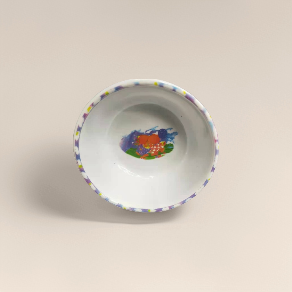 Миска керамическая детская с мультяшным рисунком оптом из Китая — фотография поставщика
