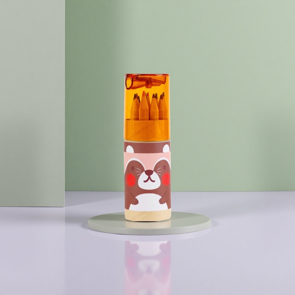 Карандаш с рисунком медвежонка оранжевый оптом из Китая — фотография поставщика