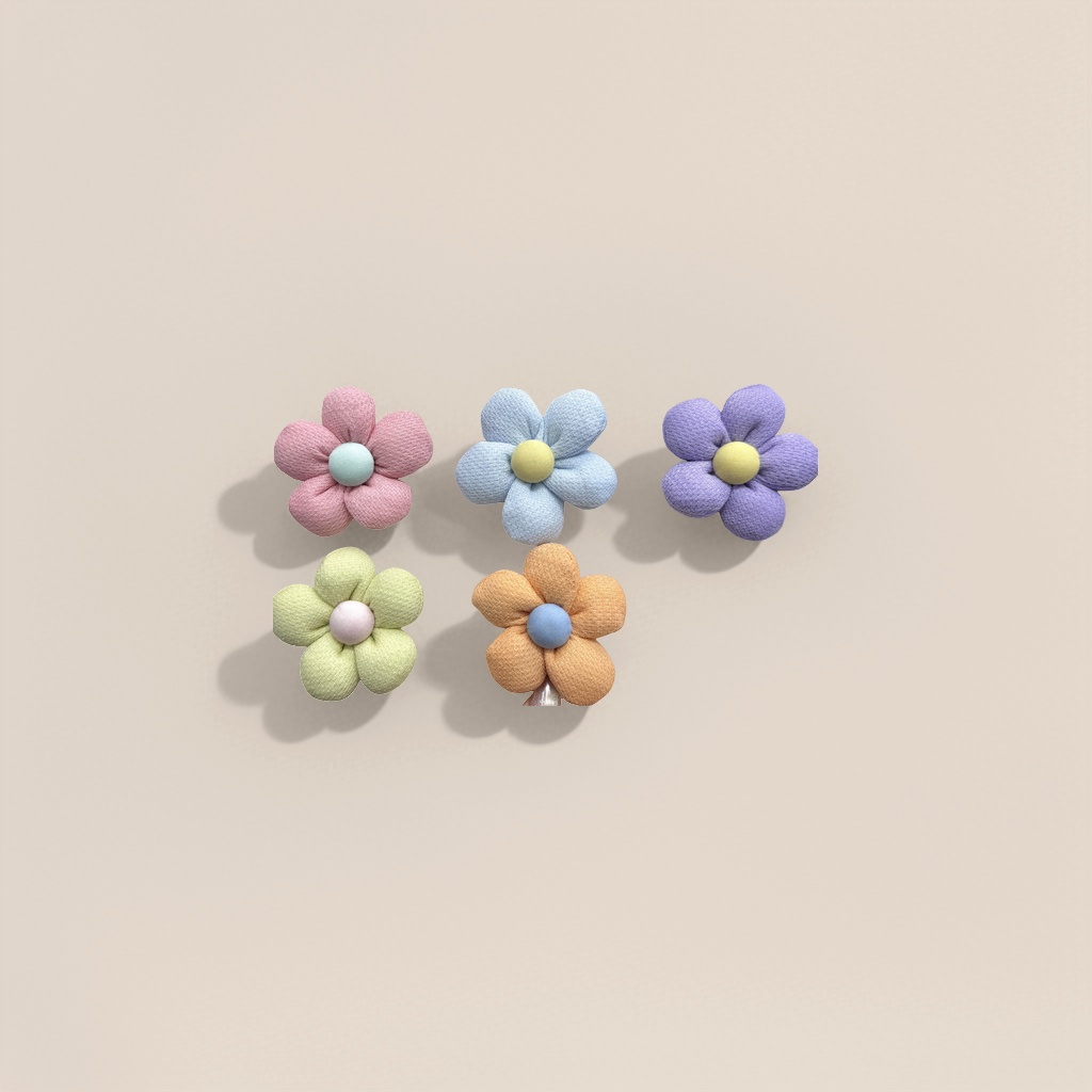 Цветы вязаные декоративные разноцветные оптом из Китая — фотография поставщика