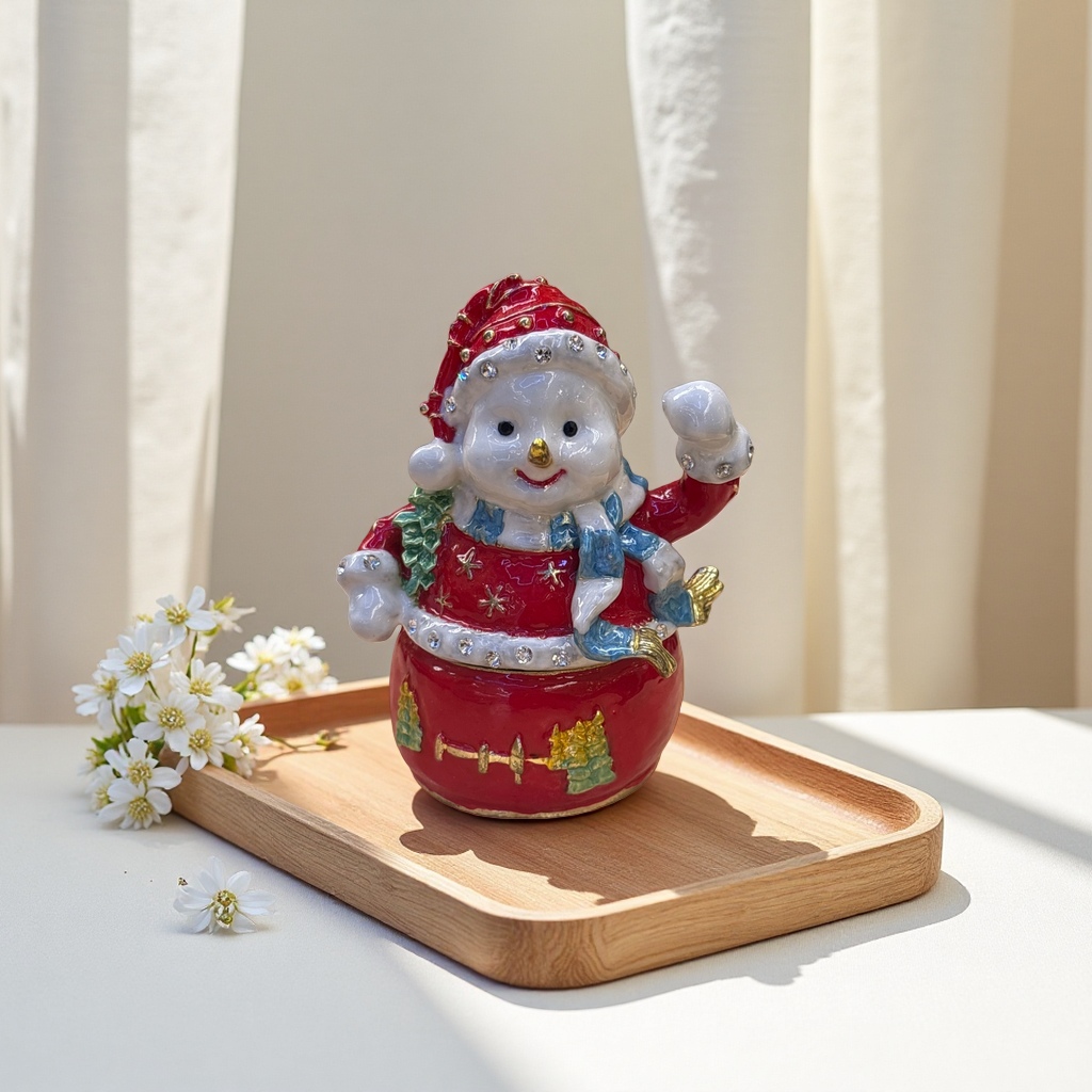 Коробка-снеговик новогодняя оптом из Китая — фотография поставщика