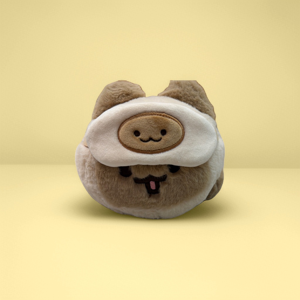 Плюшевая игрушка-подушка коричневая оптом из Китая — фотография поставщика