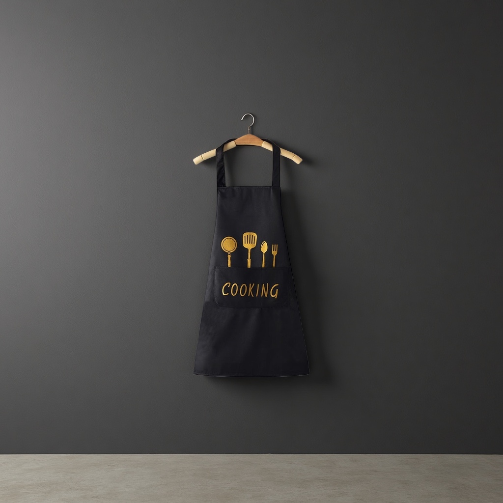 Фартук водоотталкивающий чёрный COOKING оптом из Китая — фотография поставщика