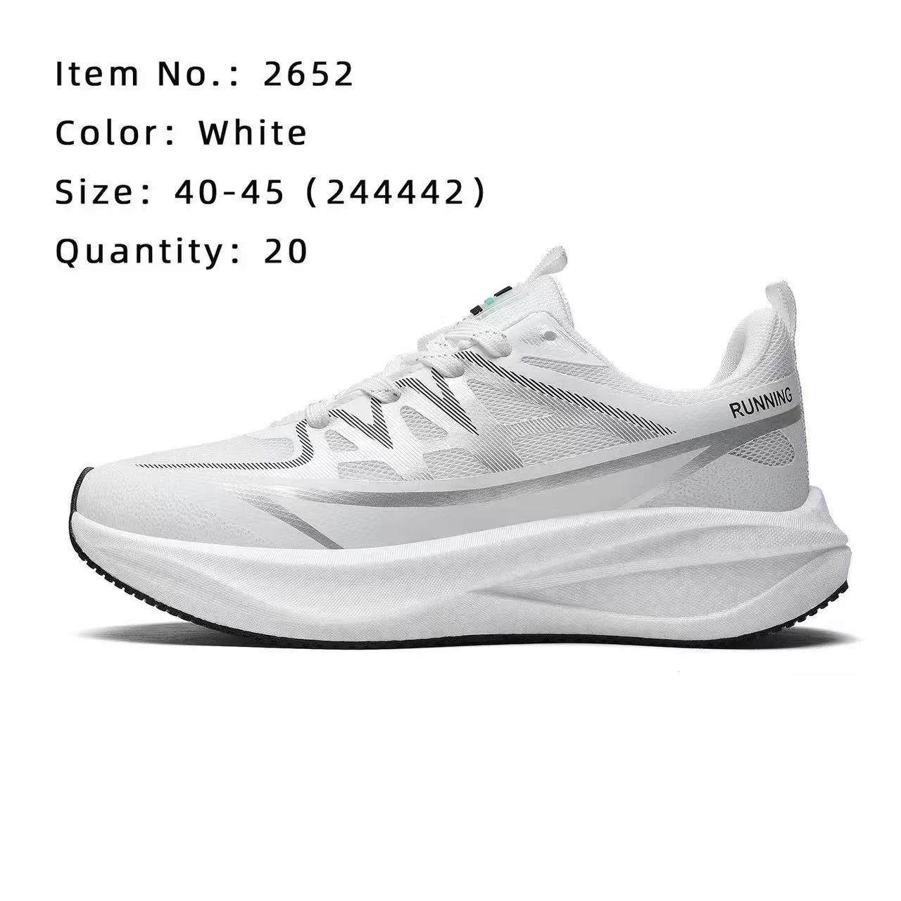 Кроссовки беговые белые унисекс оптом из Китая — фотография поставщика