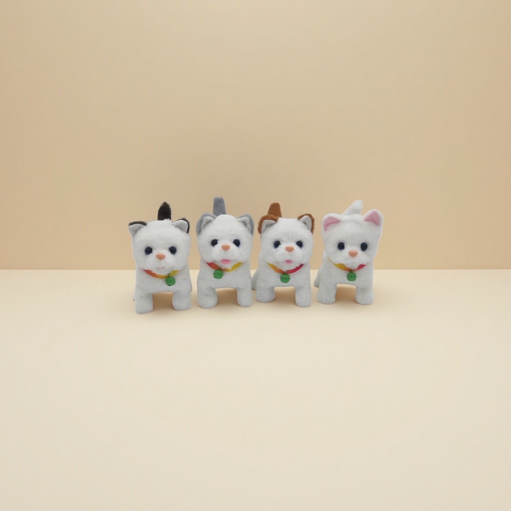Игрушка мягкая котёнок белый оптом из Китая — фотография поставщика