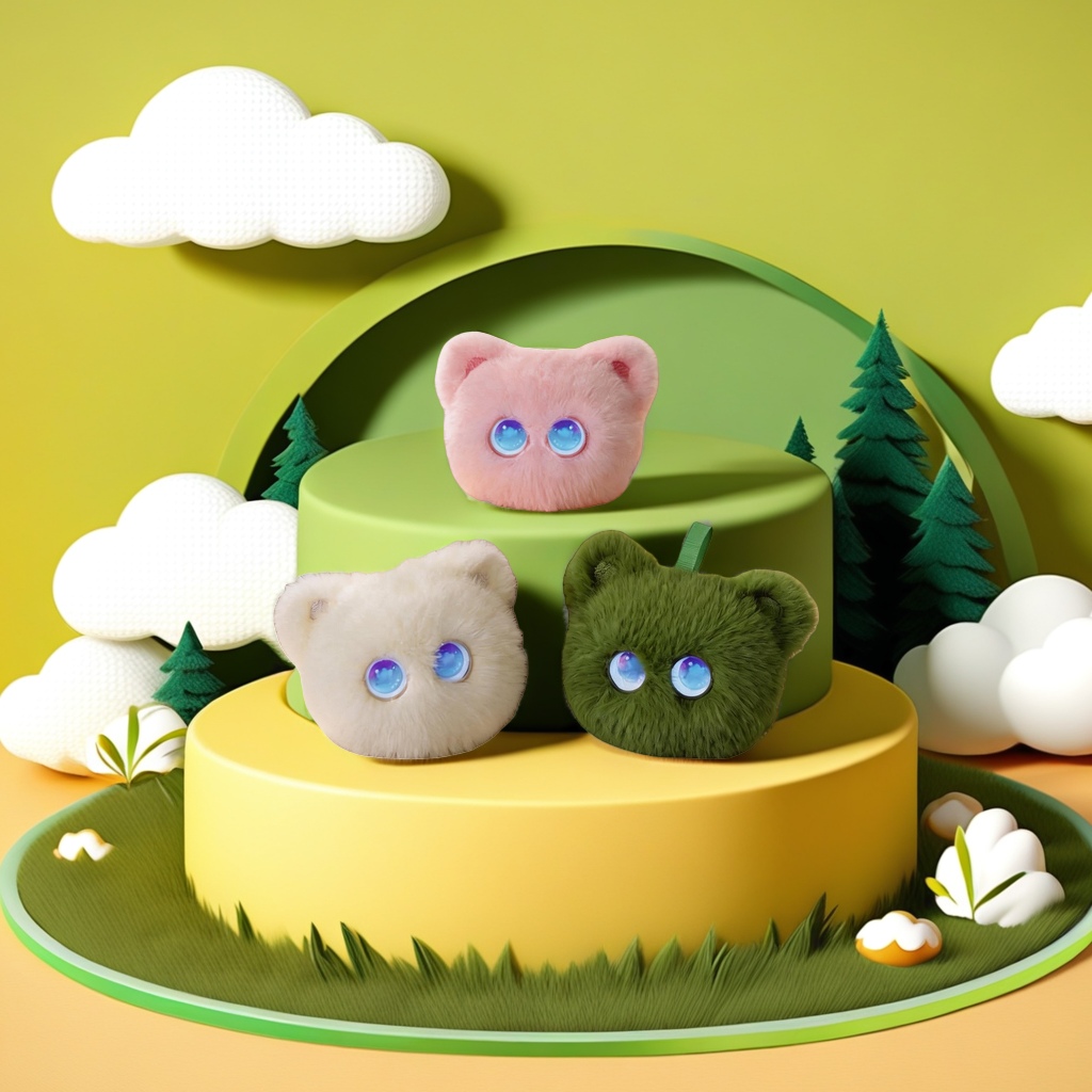 Мягкая игрушка «Котёнок», три расцветки оптом из Китая — фотография поставщика