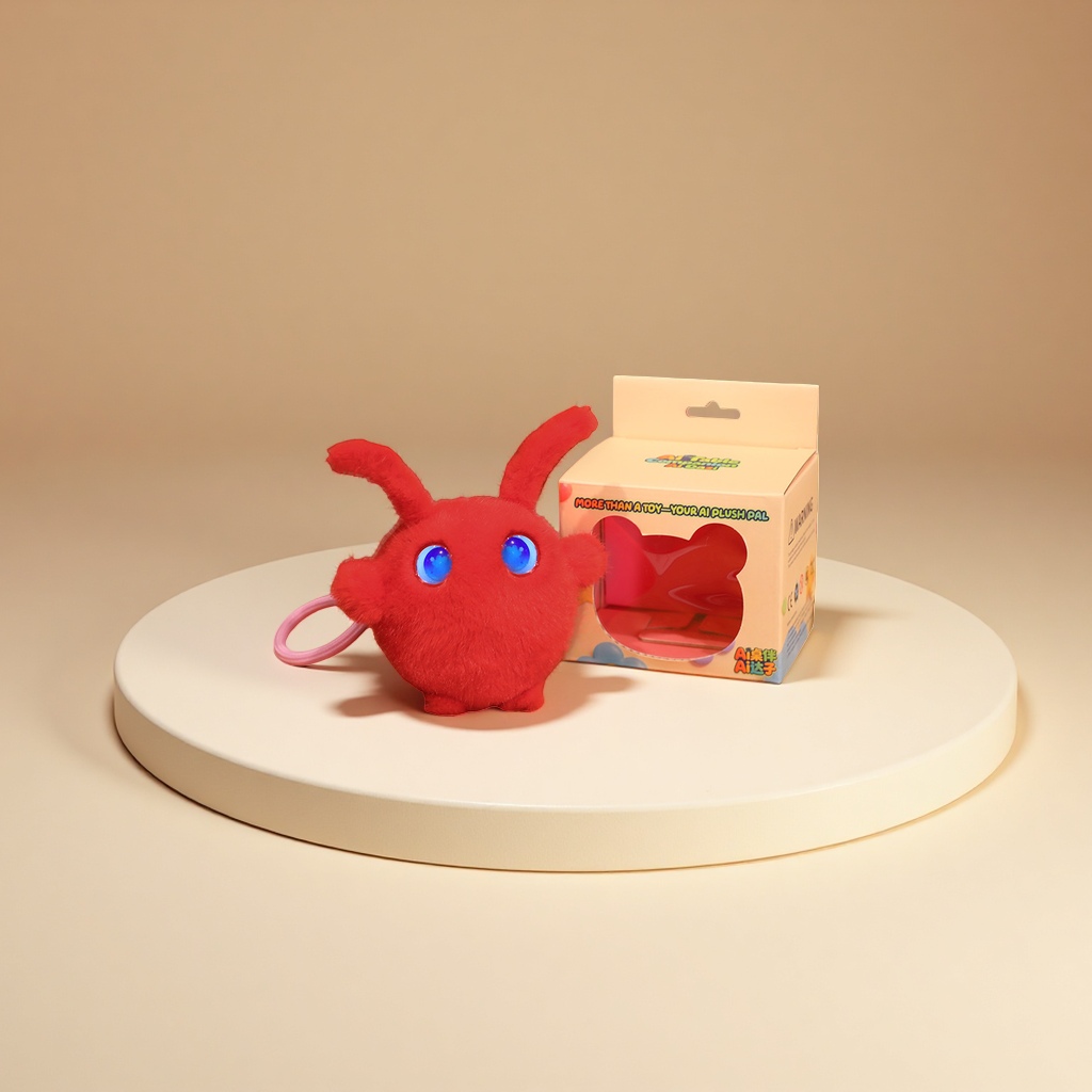 Мягкая игрушка красная с плотным ворсом оптом из Китая — фотография поставщика