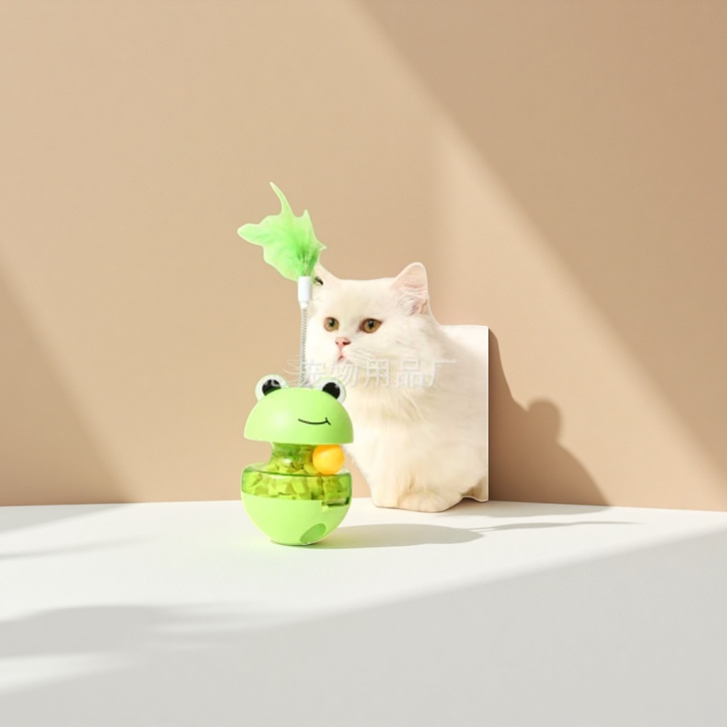 Игрушка-неваляшка для кошек с пером оптом из Китая — фотография поставщика
