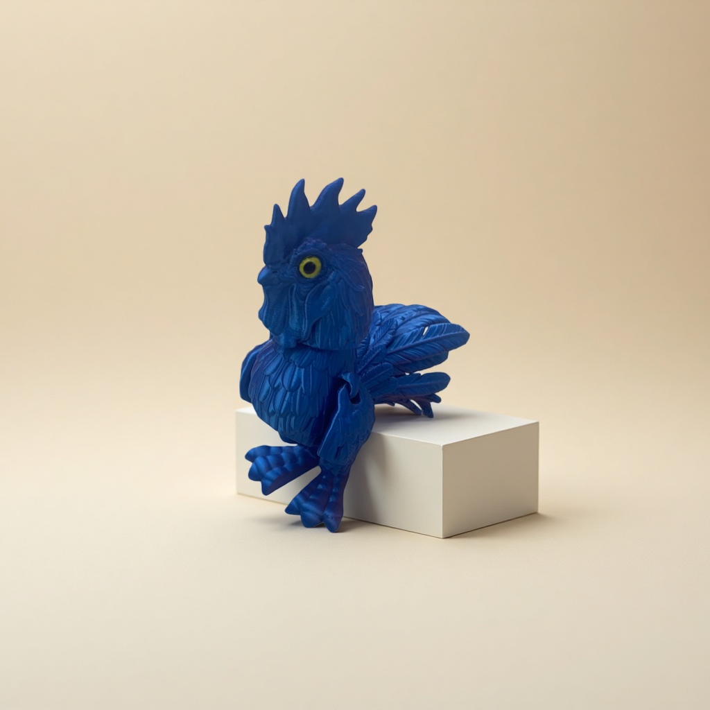 Игрушка мягкая петушок голубой оптом из Китая — фотография поставщика