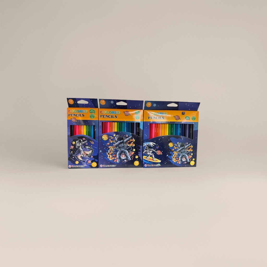 Набор цветных карандашей космос 12, 18 и 24 цвета оптом из Китая — фотография поставщика