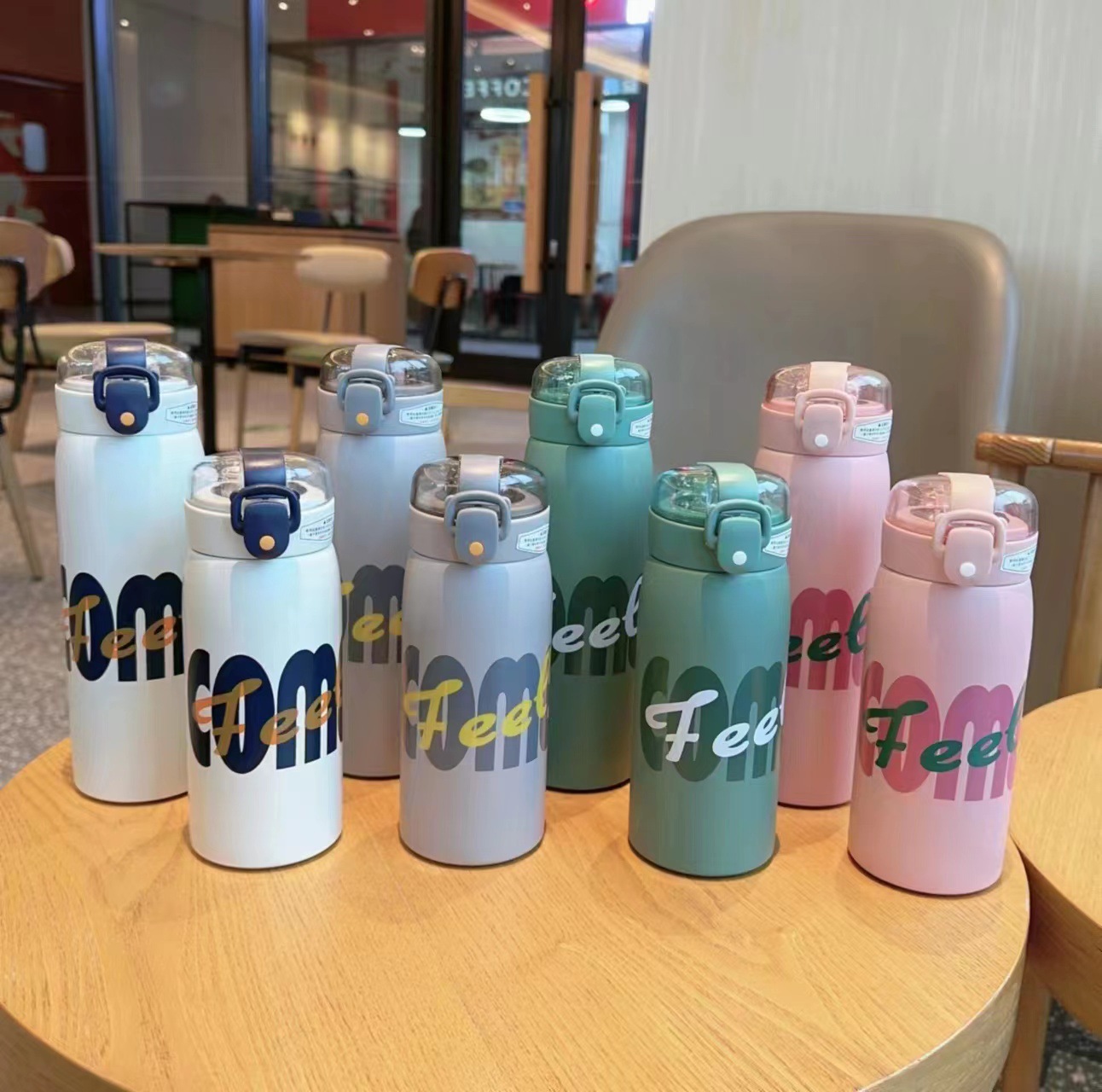 Термокружка портативная с двойным питьём оптом из Китая — фотография поставщика