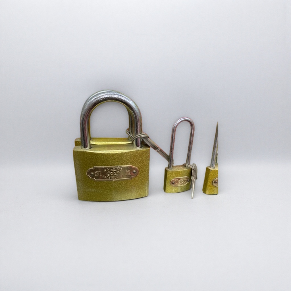 Замок навесной золотистый противовзломный оптом из Китая — фотография поставщика