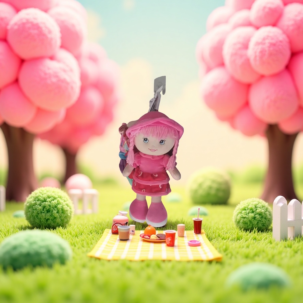 Кукла плюшевая розовая подушка-игрушка оптом из Китая — фотография поставщика