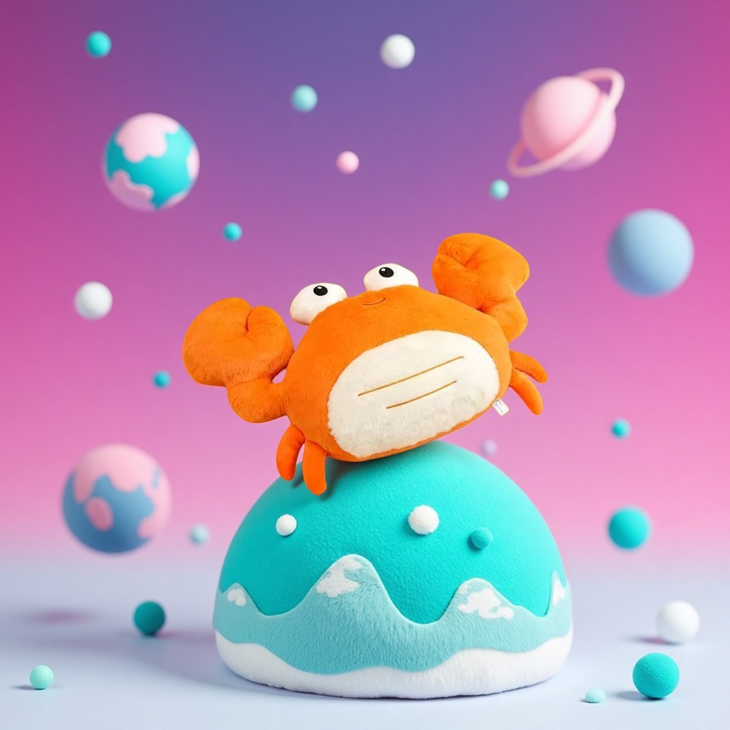 Мягкая игрушка-подушка краб оранжевый оптом из Китая — фотография поставщика