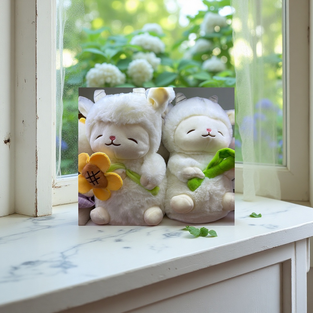 Мягкая игрушка овечка с подсолнухами оптом из Китая — фотография поставщика