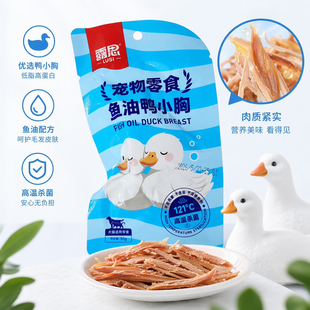 Лакомство для собак и кошек из курицы, синяя пачка оптом из Китая — фотография поставщика