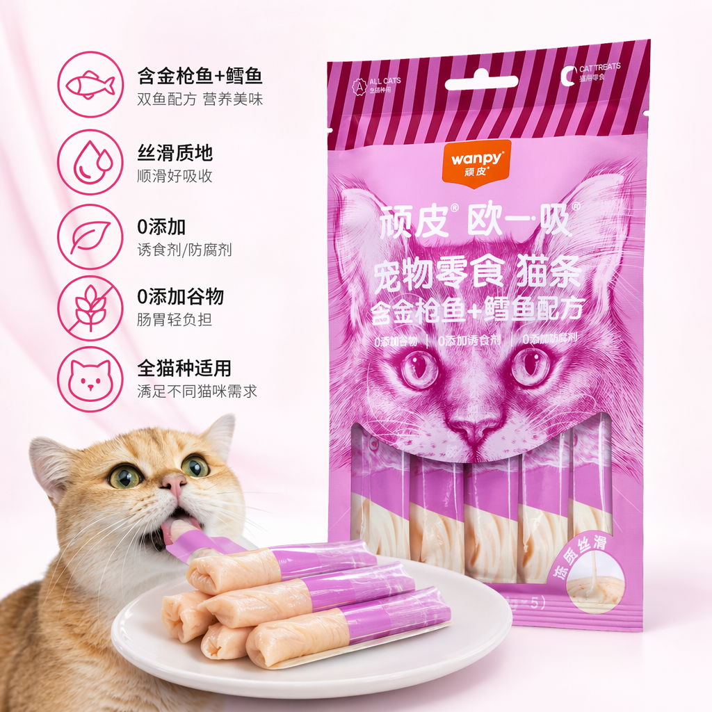 Лакомство-стик мясное для кошек оптом из Китая — фотография поставщика