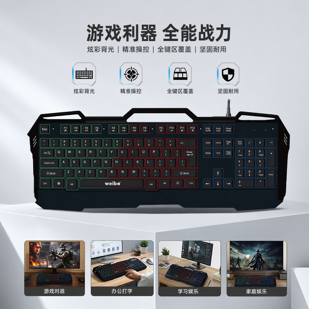 Клавиатура механическая игровая с RGB-подсветкой оптом из Китая — фотография поставщика
