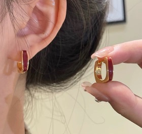 Серьги-кольца из сплава неправильной формы оптом из Китая — фотография поставщика