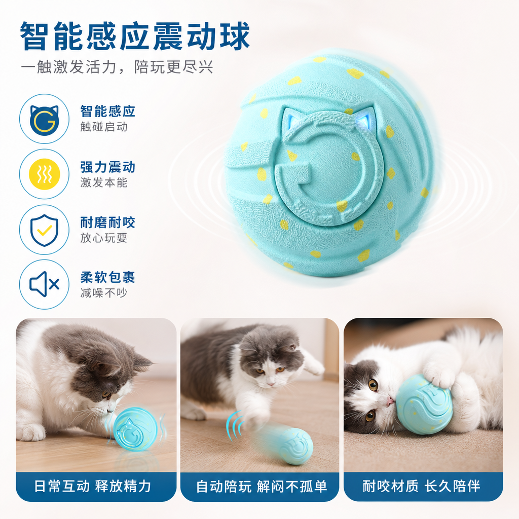 Игрушка для кошек светящийся мяч оптом из Китая — фотография поставщика