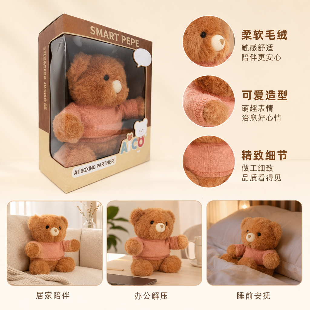 Мягкая игрушка медведь коричневый большой оптом из Китая — фотография поставщика