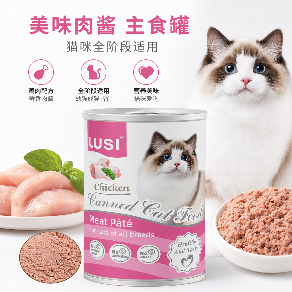 Консервы для кошек с курицей оптом из Китая — фотография поставщика