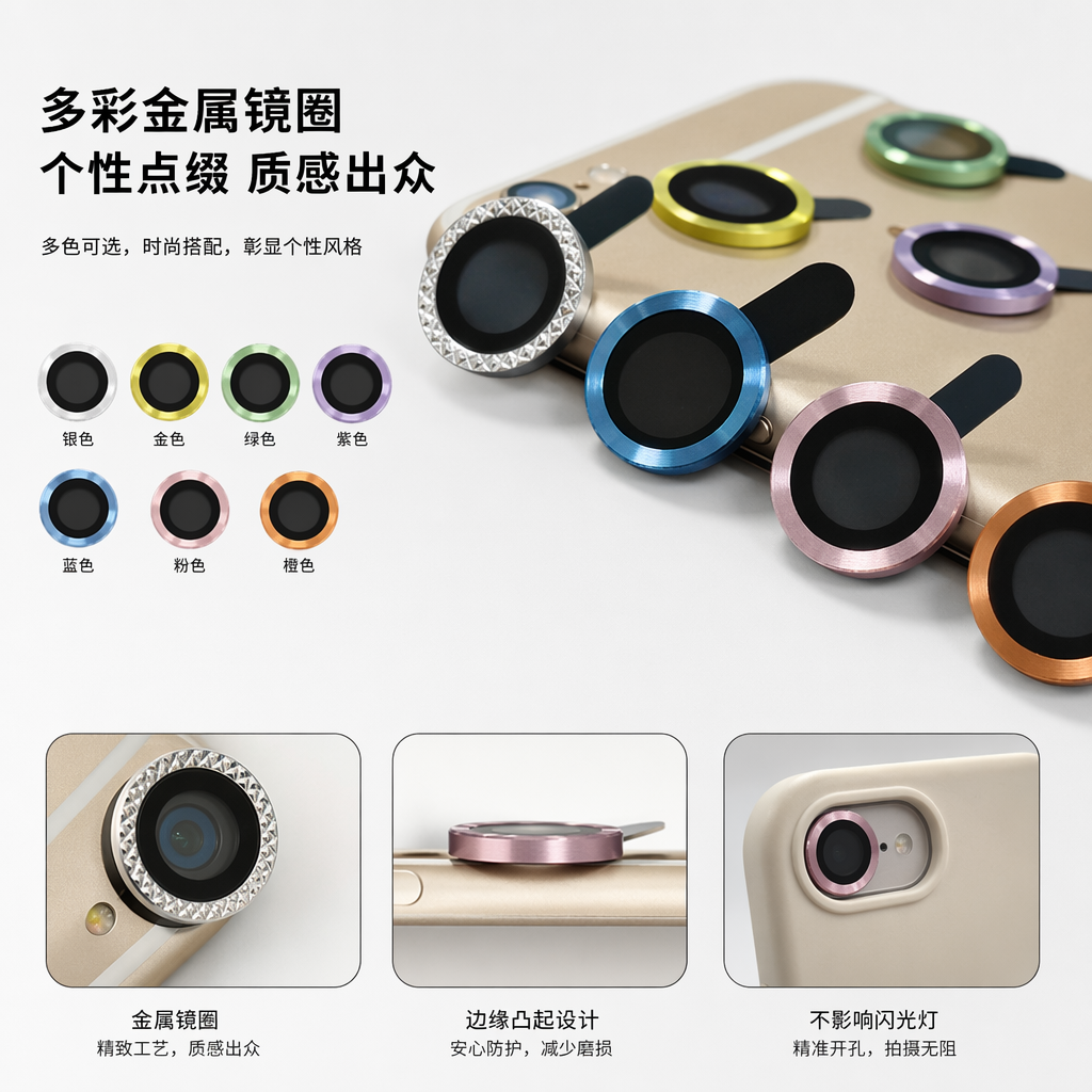 Кольцо цветное для защиты камеры смартфона оптом из Китая — фотография поставщика