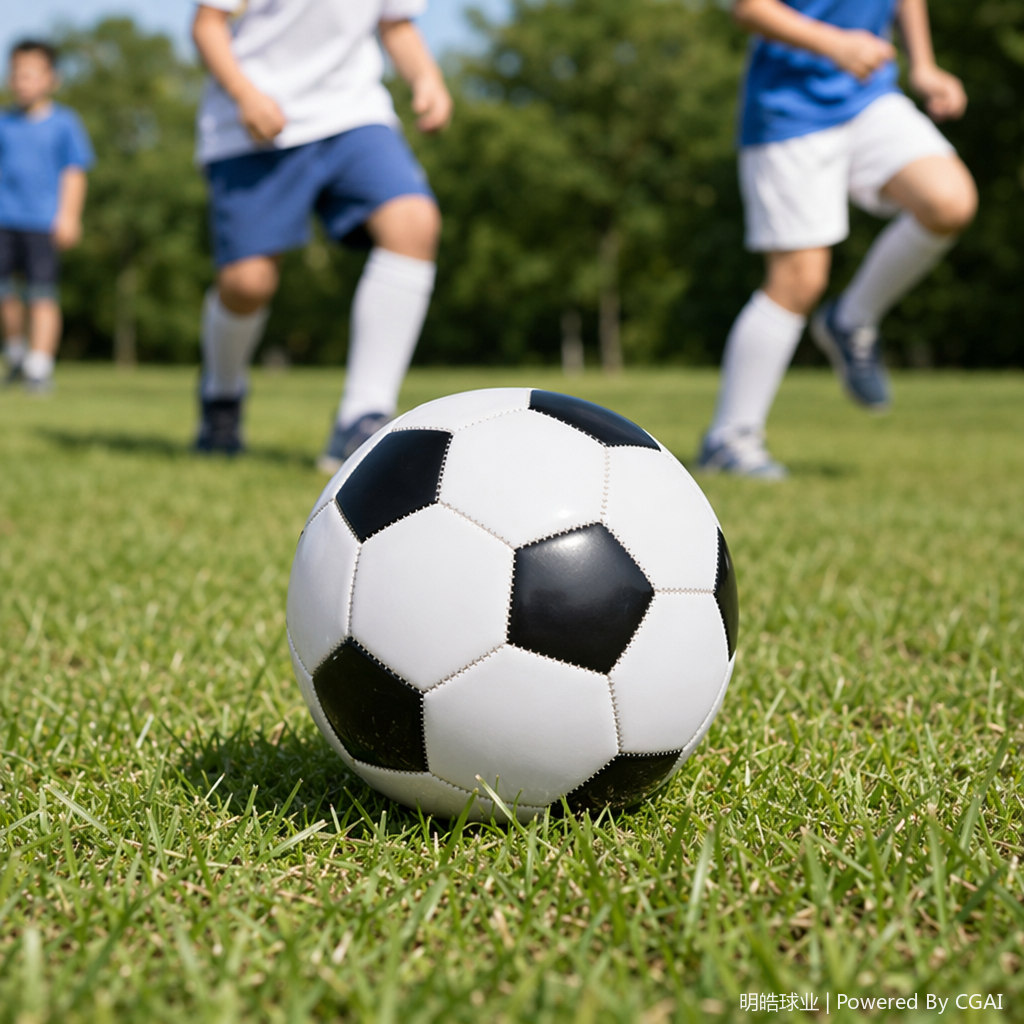 Мяч футбольный Minghao чёрно-белый № 5 оптом из Китая — фотография 3
