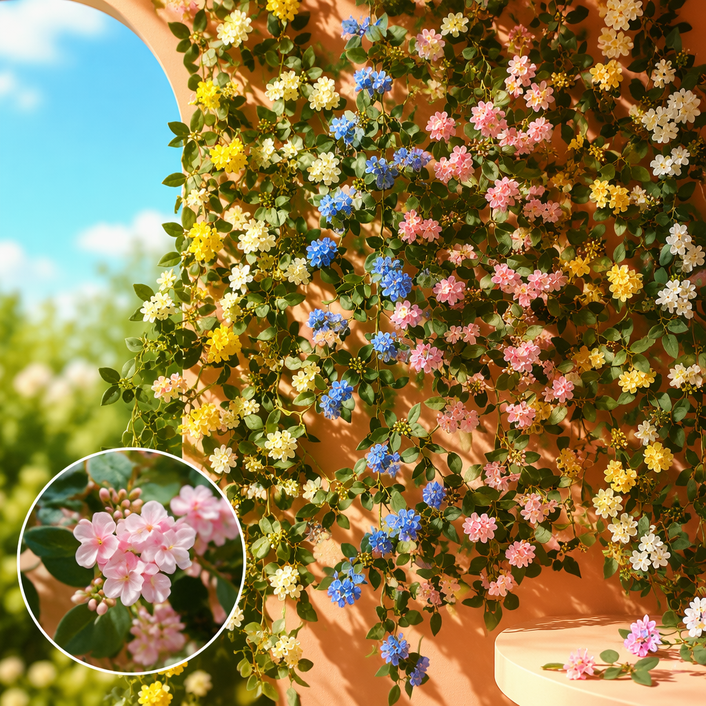 Панно из искусственных цветов и лиан оптом из Китая — фотография 3