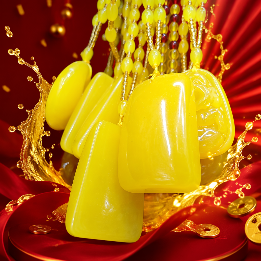 Подвеска из нефрита жёлтого оттенка оптом из Китая — фотография 3