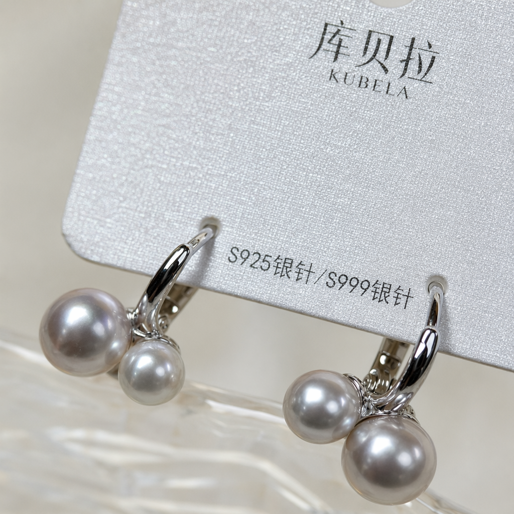Серьги из серебра S925 минималистичные оптом из Китая — фотография 4