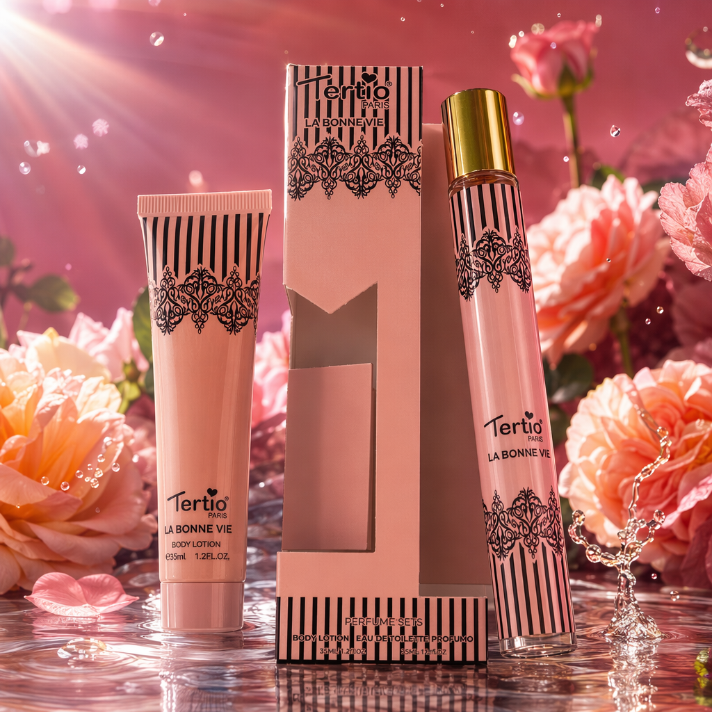 Набор подарочный парфюмерный в бежевой коробке оптом из Китая — фотография 3