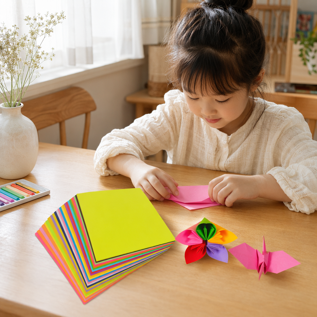 Набор бумаги для оригами многоцветный оптом из Китая — фотография 2