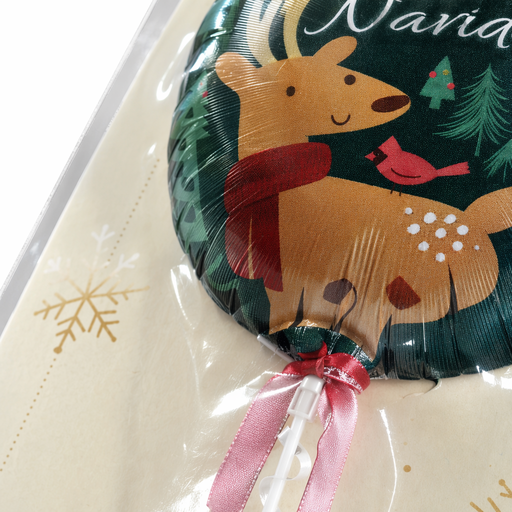 Набор фольгированных шаров с оленями «Feliz Navidad» оптом из Китая — фотография 4