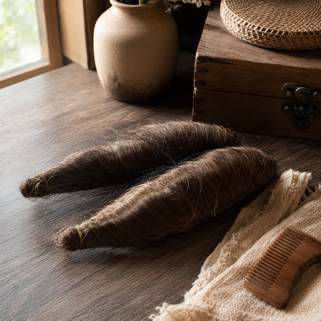 Прядь накладная коричневая кудрявая оптом из Китая — фотография 2