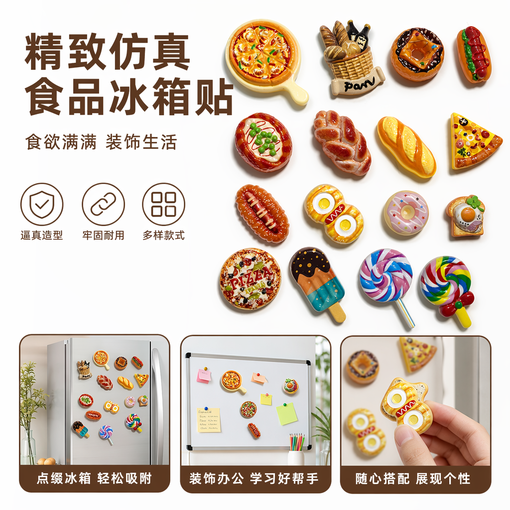 Магниты в виде еды для холодильника набор оптом из Китая — фотография поставщика
