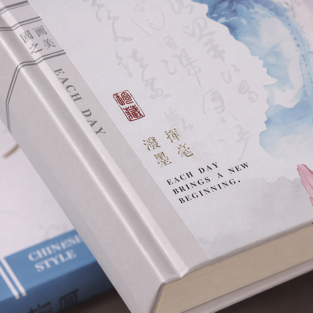 Блокнот с сине-фиолетовой акварельной обложкой оптом из Китая — фотография 4