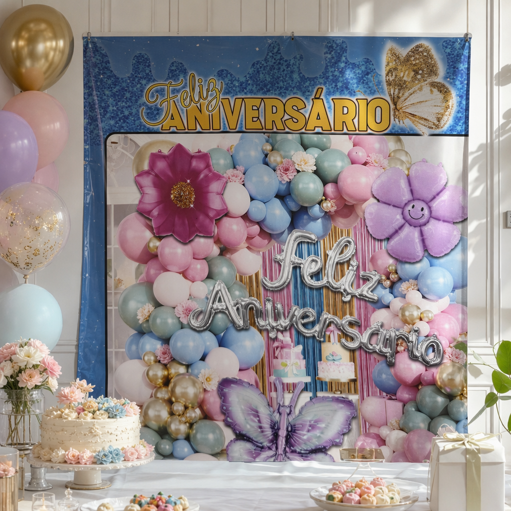 Набор шаров с надписью Feliz Aniversario оптом из Китая — фотография 2