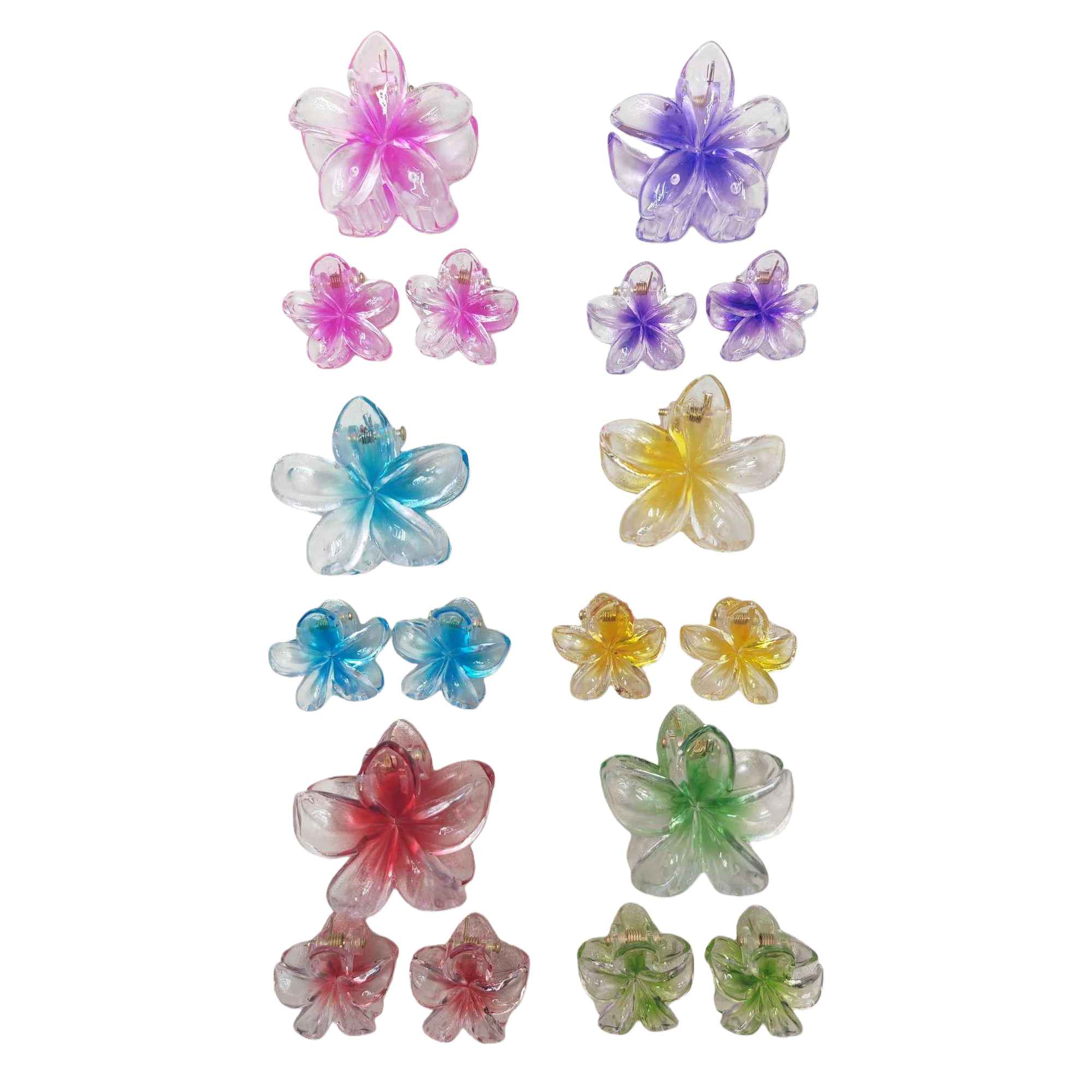 Заколки-цветы для волос многоцветные оптом из Китая — фотография 5